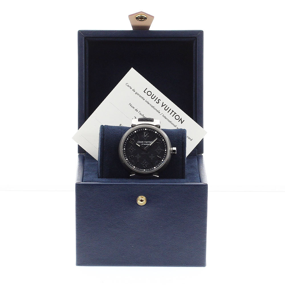 LOUIS VUITTON Tambour Otomatic GM Monogram Eclipse QA140 Automatic Men's_906576