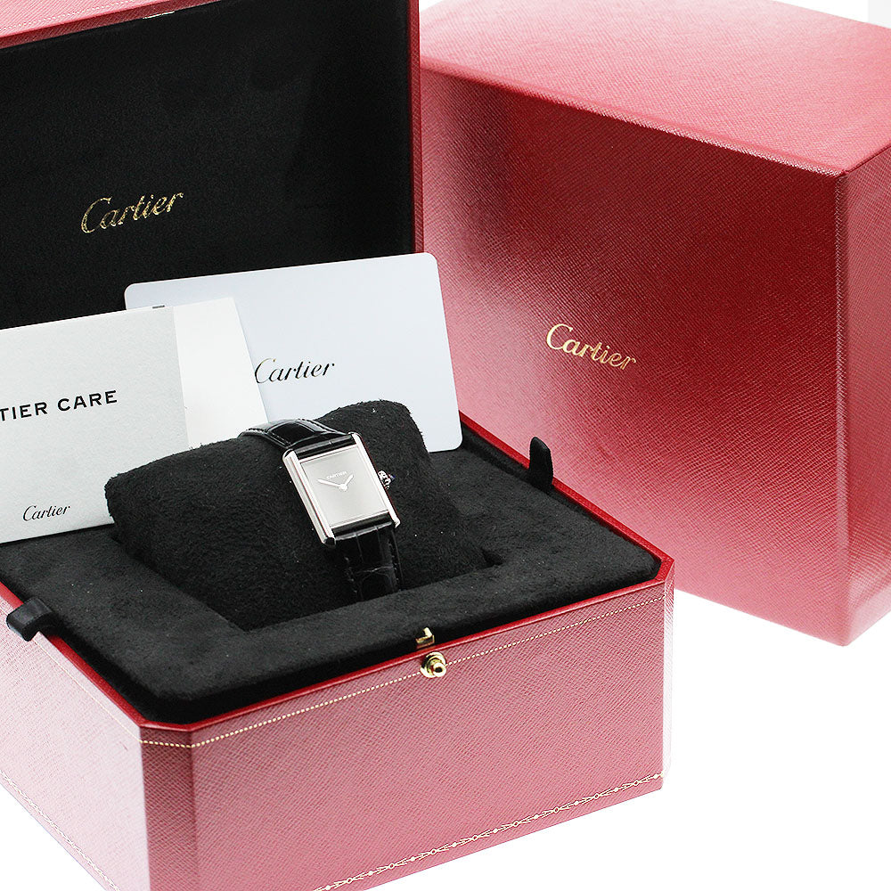 CARTIER tank mast SM WSTA0071 black Dial Quartz Ladies Watch_906584