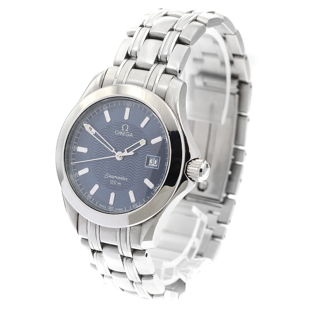 OMEGA Seamaster120 2511.81 Date Navy Dial Quartz Men's Watch_906588