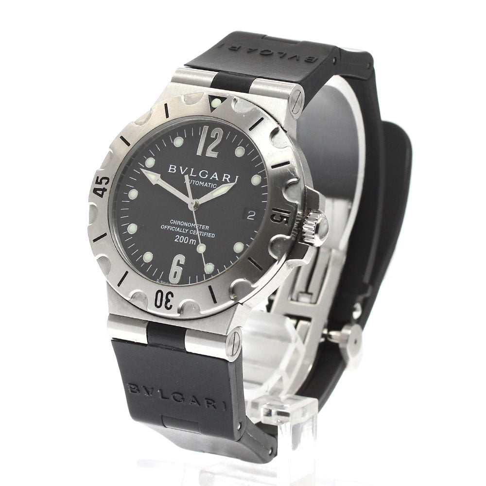 BVLGARI Diagono Scuba SD38S Date black Dial Automatic Men's Watch_906595