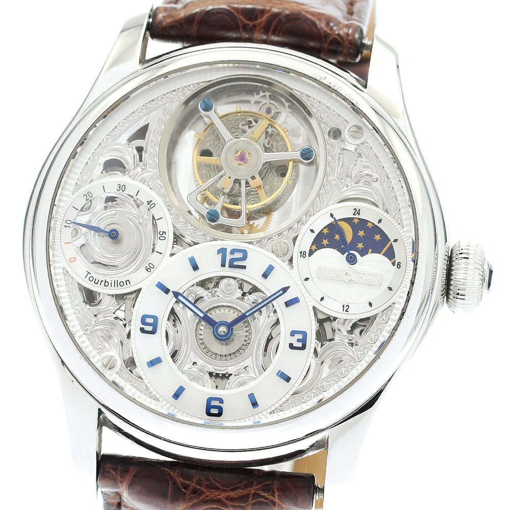 MEMORIGIN Starlit Legend MO1231 Tourbillon Skeleton / white shell Dial Hand Winding Men's Watch_906598