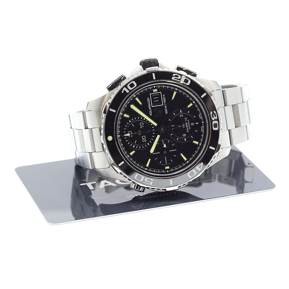 TAG HEUER Aqua racer CAK2111 Chronograph black Dial Automatic Men's Watch_906599