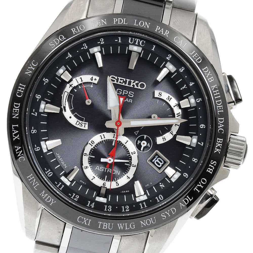 SEIKO Astron SBXB041/8X53-0AB0-2 black Dial Solar Powered Radio Men's_906600