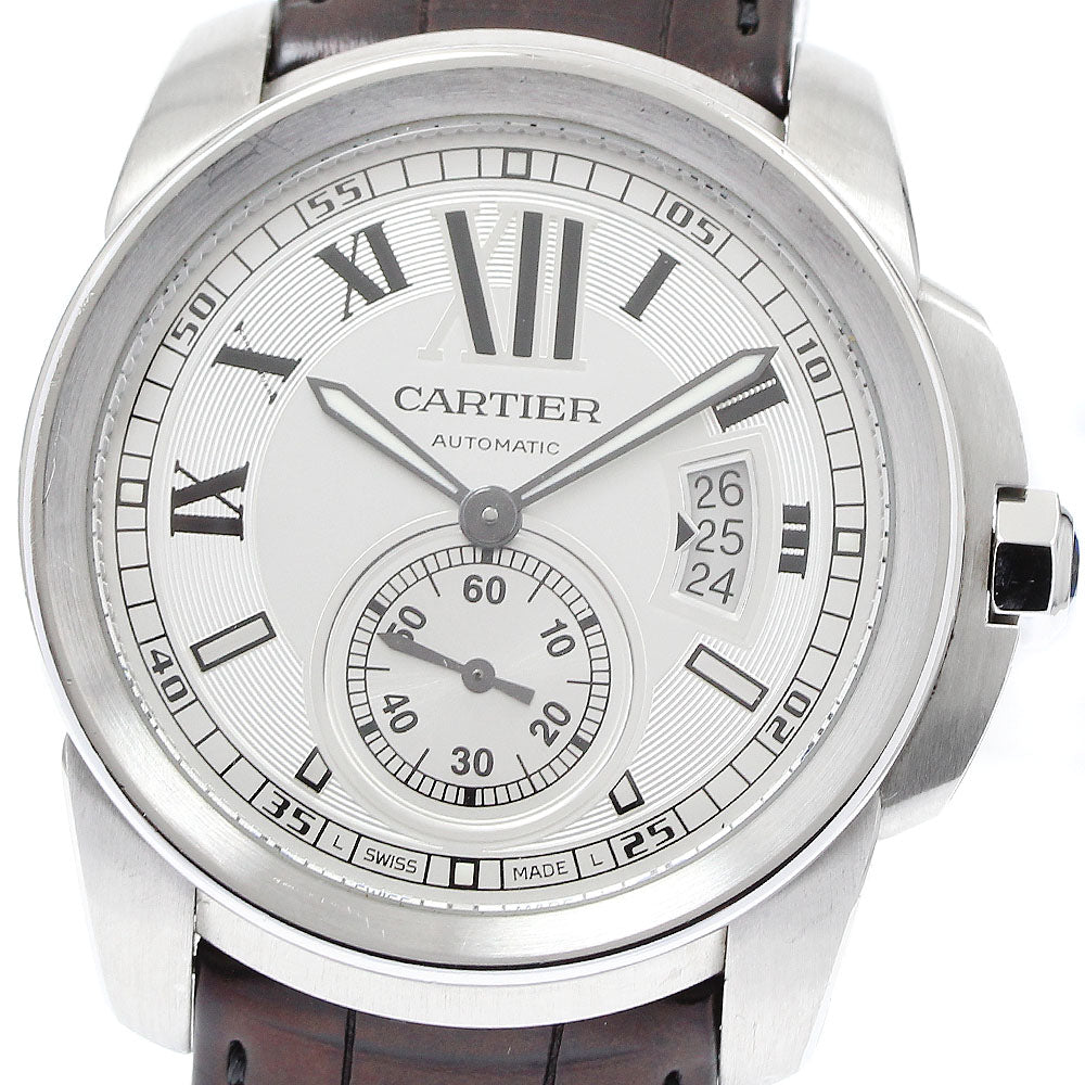 CARTIER Calibre de Cartier W7100037 Date Silver Dial Automatic Men's Watch_906602