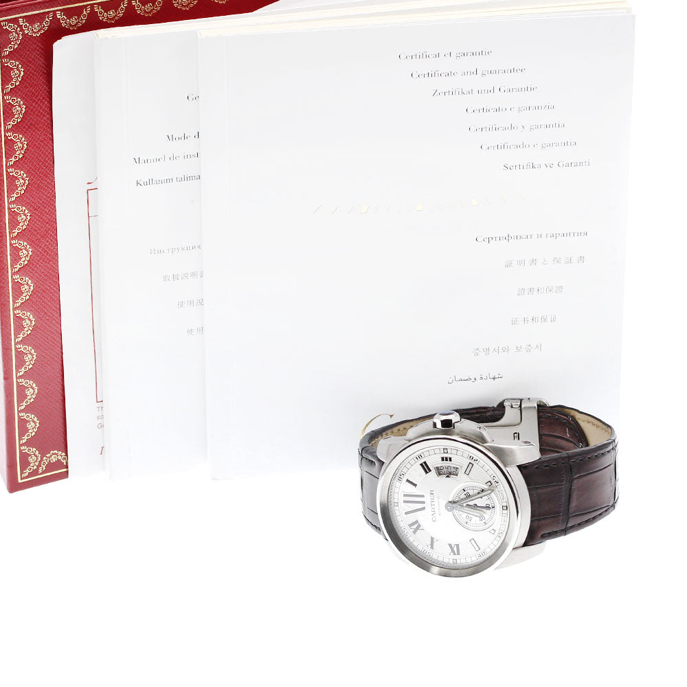 CARTIER Calibre de Cartier W7100037 Date Silver Dial Automatic Men's Watch_906602