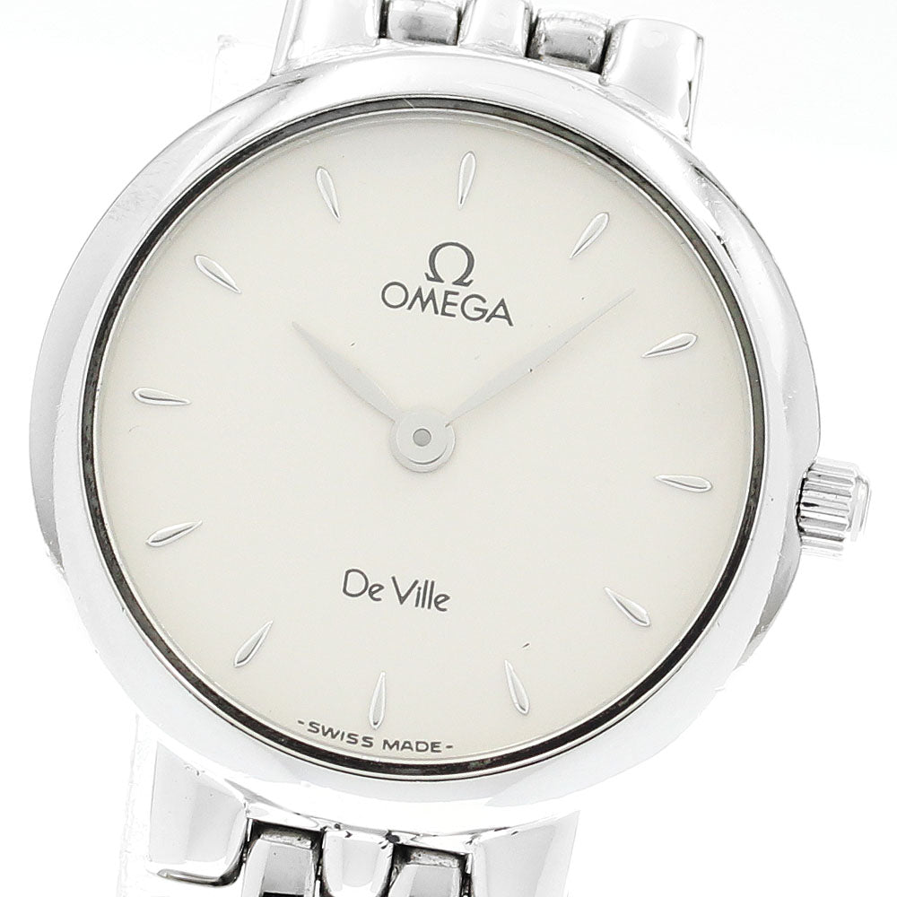OMEGA De Ville Round Silver Dial Quartz Ladies Watch_906620