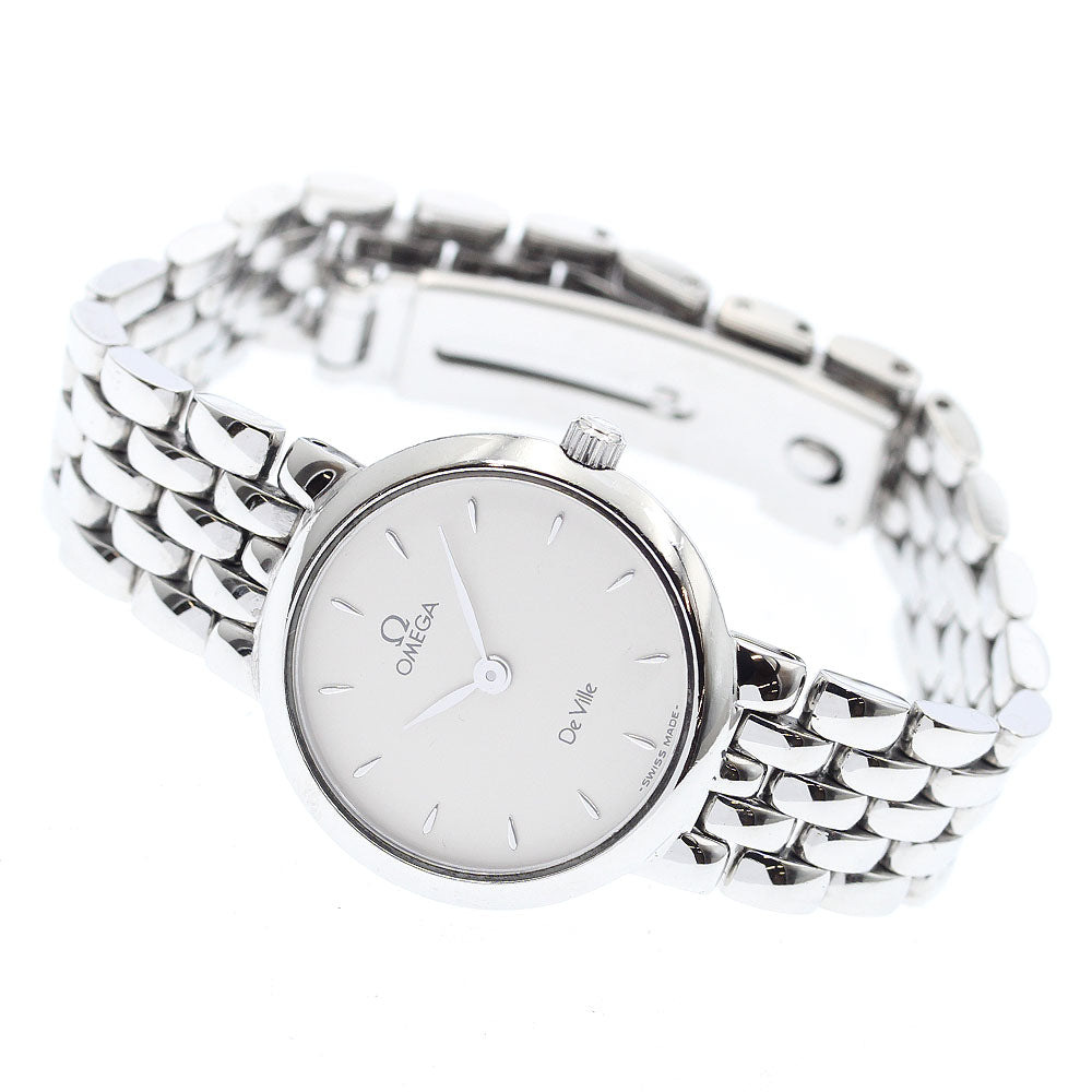 OMEGA De Ville Round Silver Dial Quartz Ladies Watch_906620