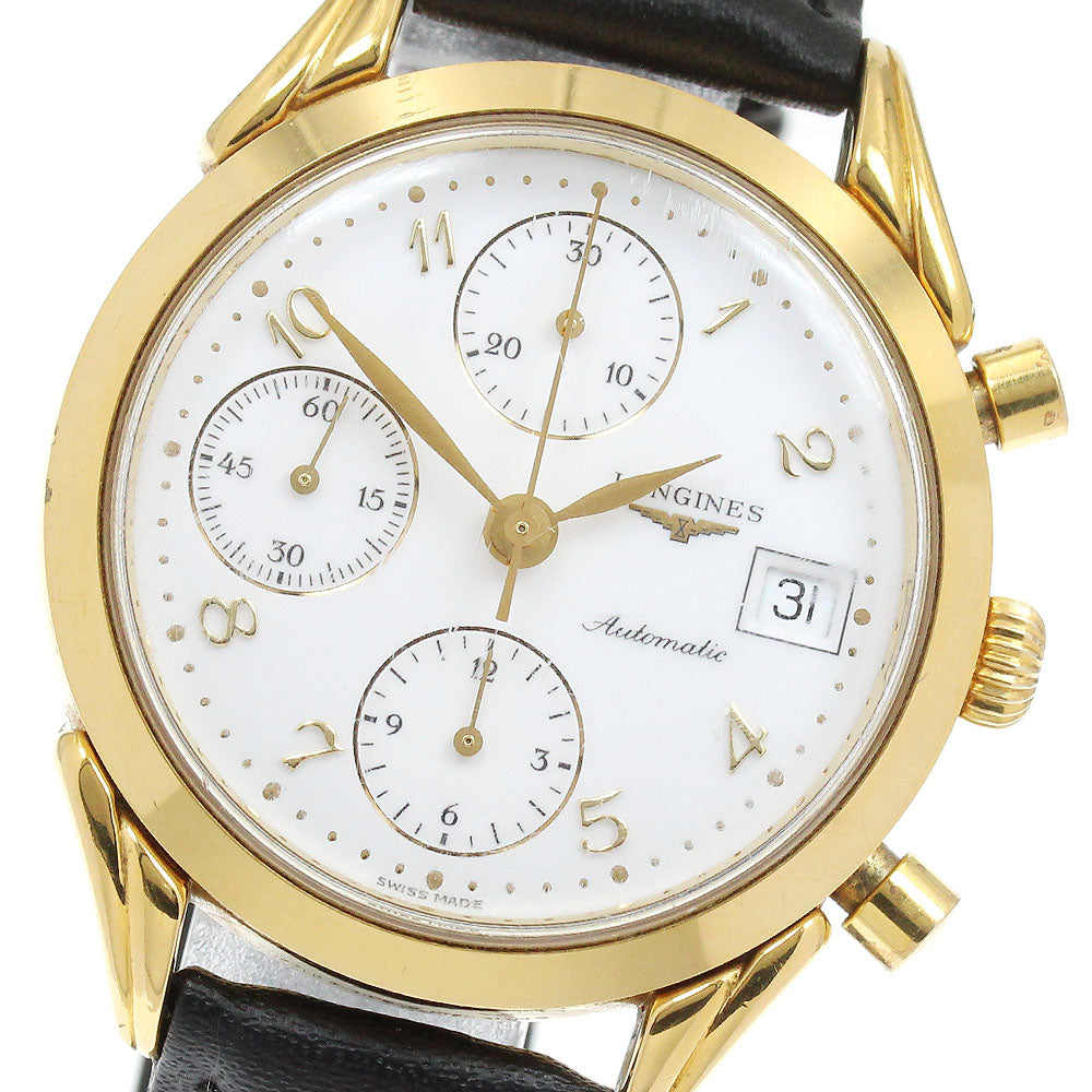 LONGINES L4.642.2 Date Chronograph white Dial Automatic Men's Watch_906639