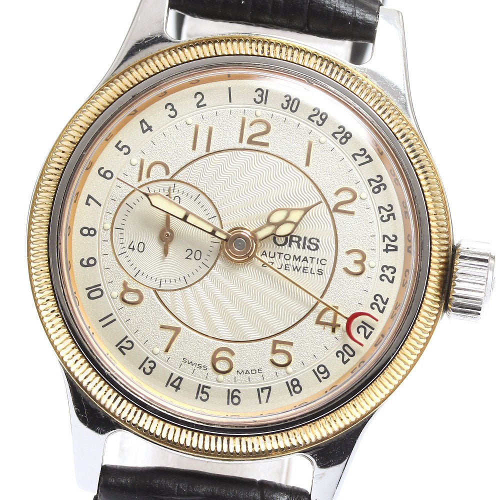 ORIS 7462 Pointer Date Small Second Champagne Gold Dial Automatic Boy's Watch_906642