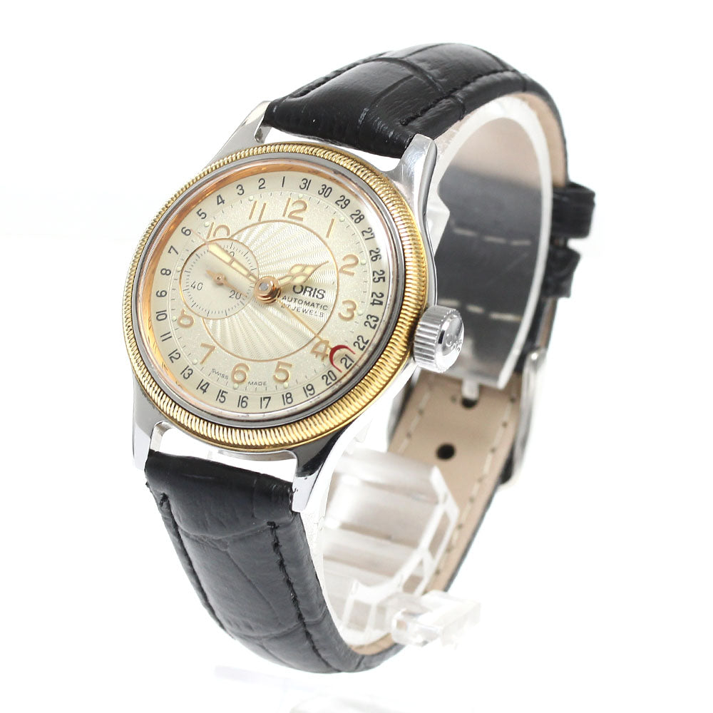 ORIS 7462 Pointer Date Small Second Champagne Gold Dial Automatic Boy's Watch_906642