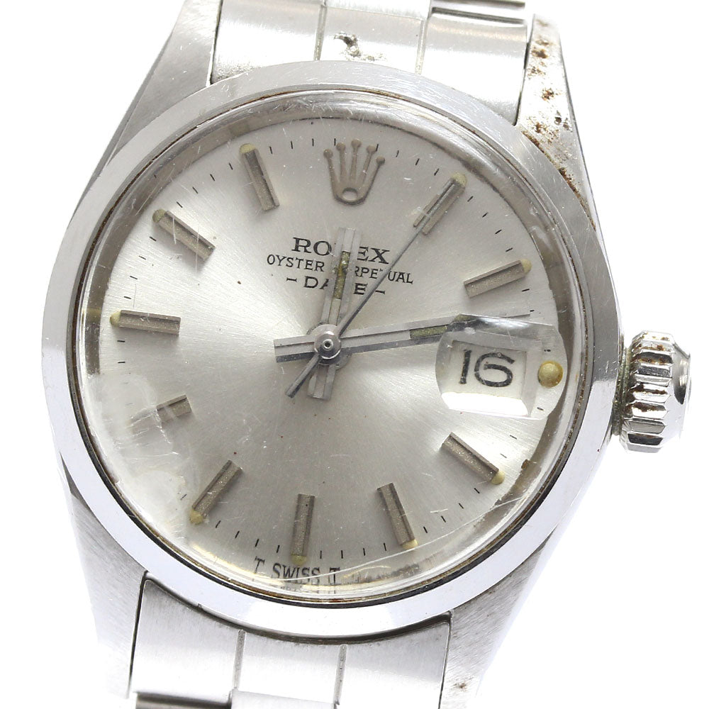 ROLEX Oyster Perpetual Date 6516 Cal.1161 Silver Dial Automatic Ladies Watch_906659