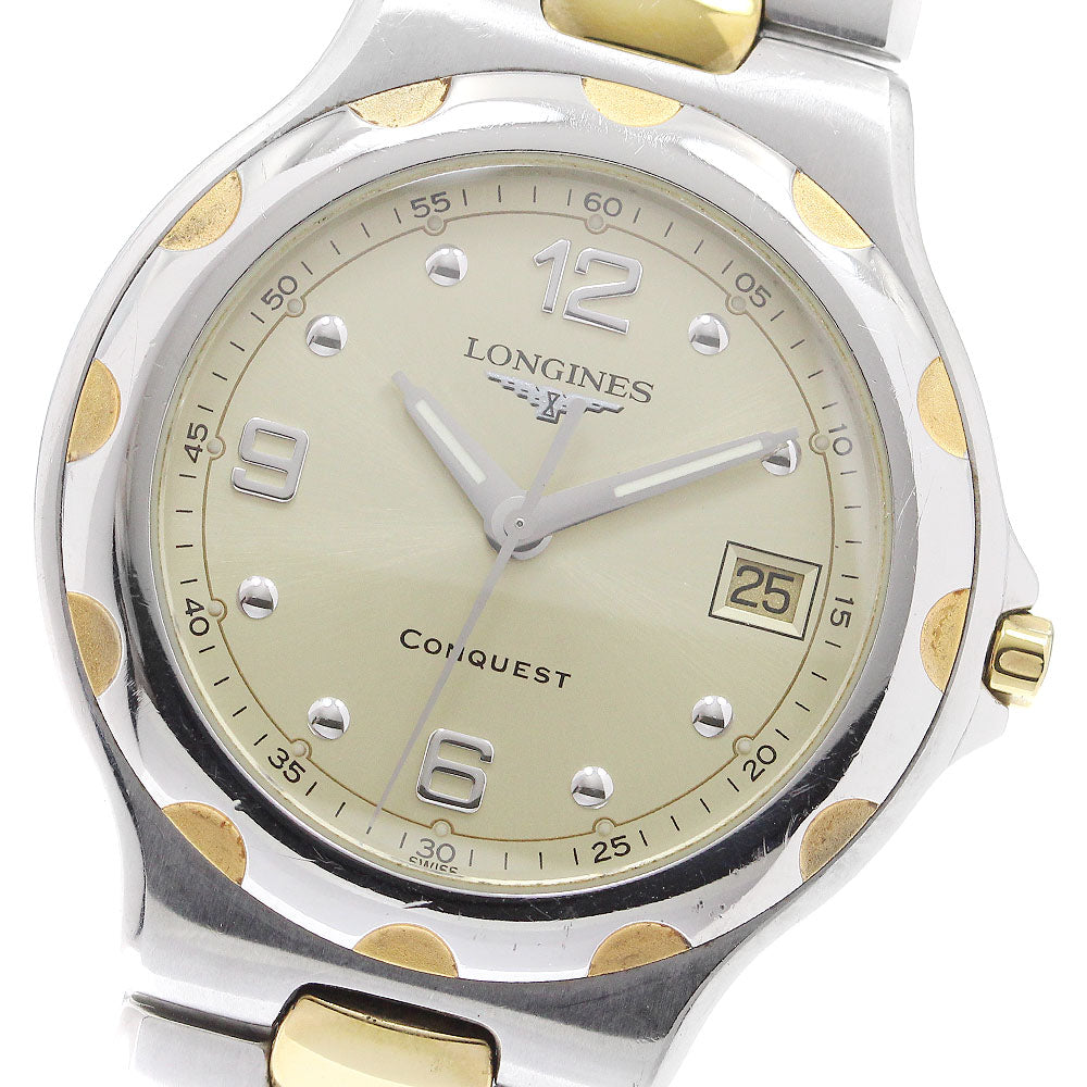 LONGINES Conquest L1.631.3 Date gold Dial Quartz Men's Watch_906670