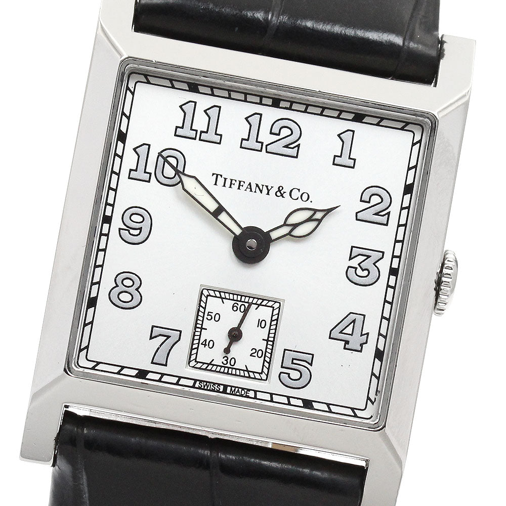 TIFFANY&Co. Square 63182680 Small seconds Silver Dial Hand Winding Men's Watch_906695