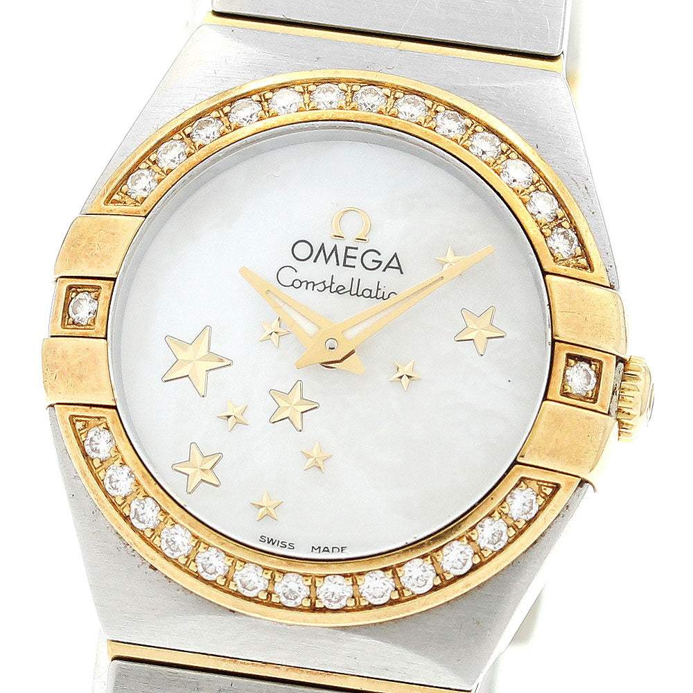 OMEGA Constellation Blush 123.25.24.60.05.001 Diamond Bezel White shell Dial Quartz Ladies Watch_906704