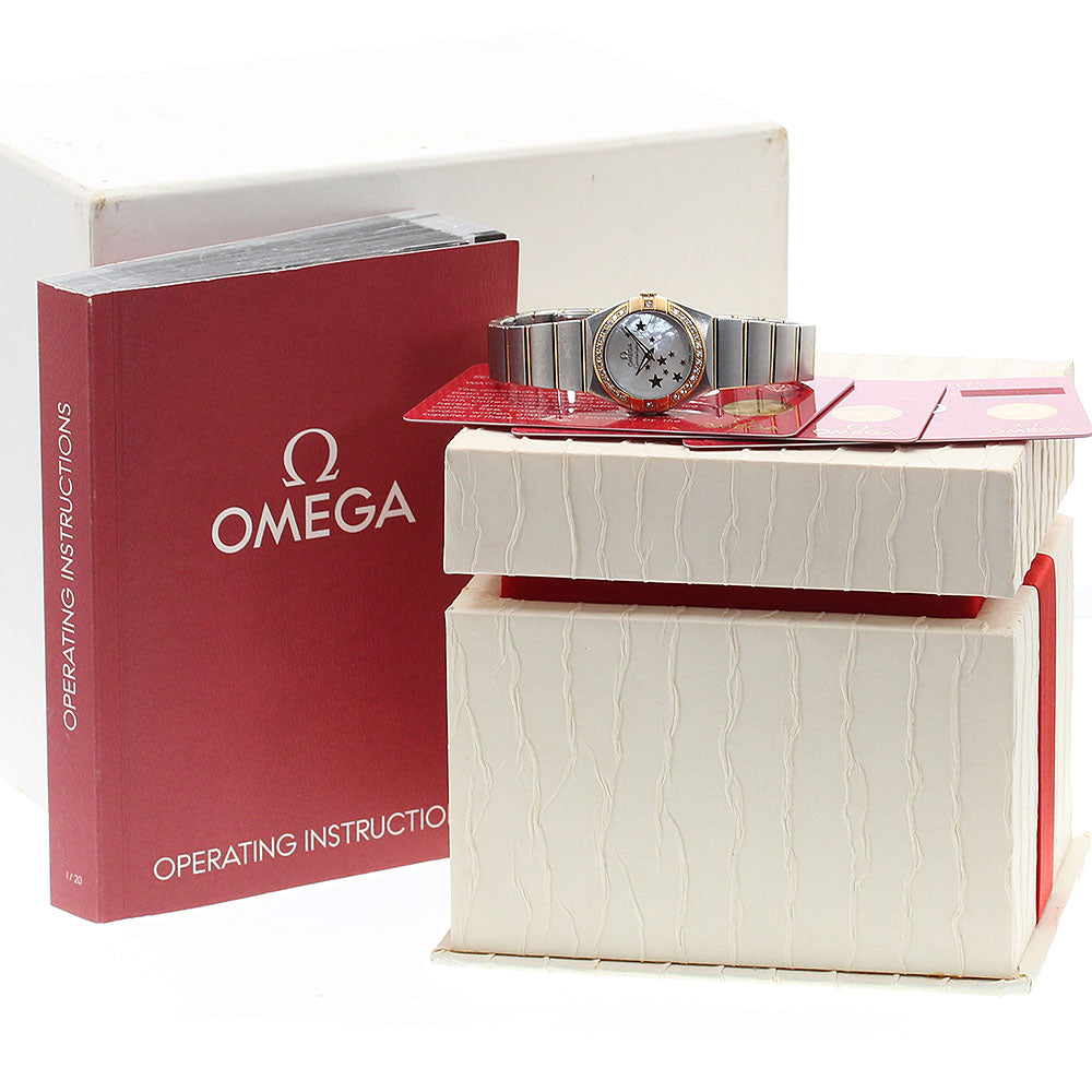 OMEGA Constellation Blush 123.25.24.60.05.001 Diamond Bezel White shell Dial Quartz Ladies Watch_906704