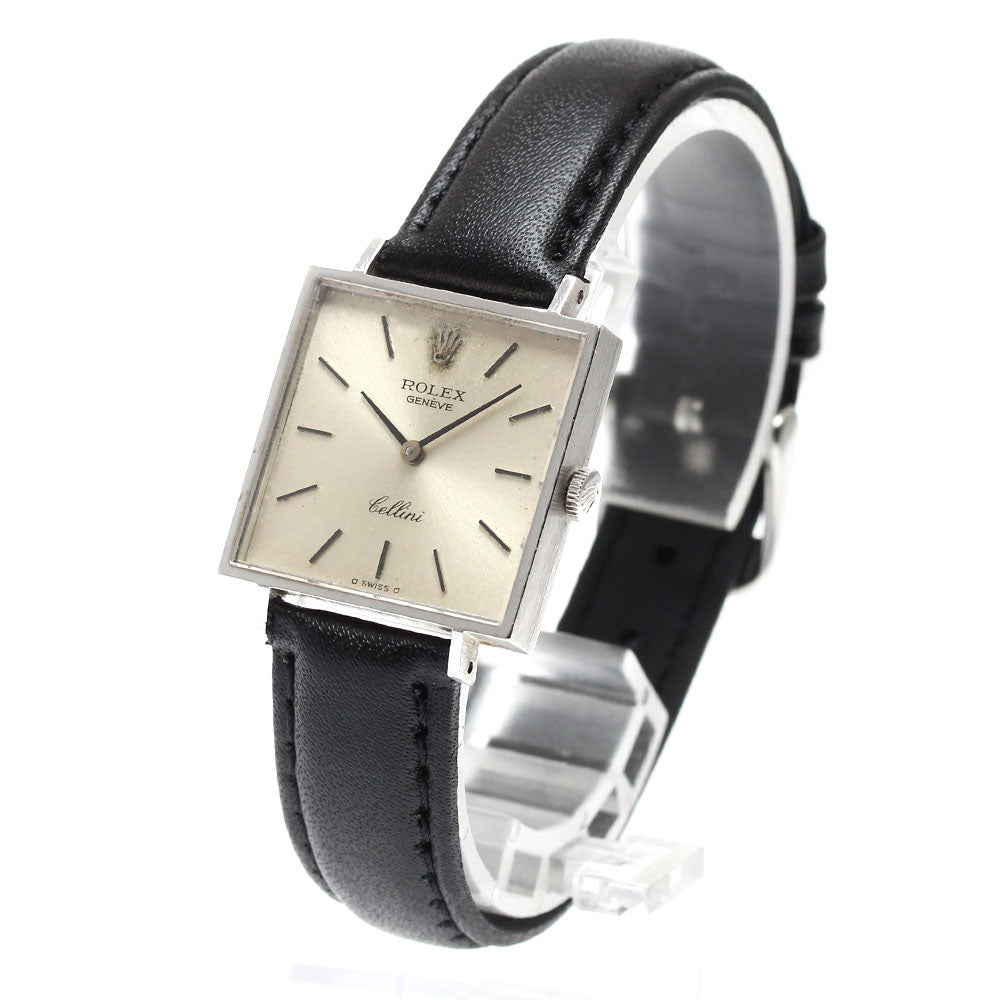 ROLEX Cellini 3996 K18WG Cal.1601 Silver Dial Hand Winding Ladies Watch_906705