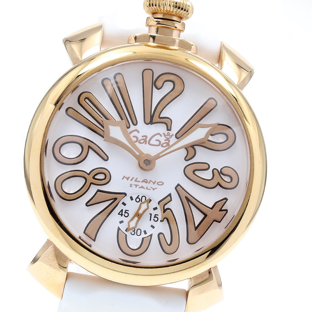 GaGa MILANO Manuale48 5011 Small seconds white Dial Hand Winding Men's Watch_906721