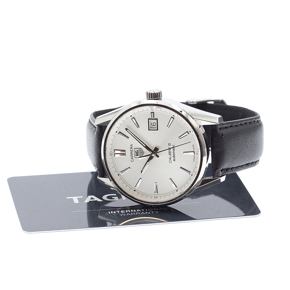 TAG HEUER Carrera Calibre 5 WAR211B Silver Dial Automatic Men's Watch_906727