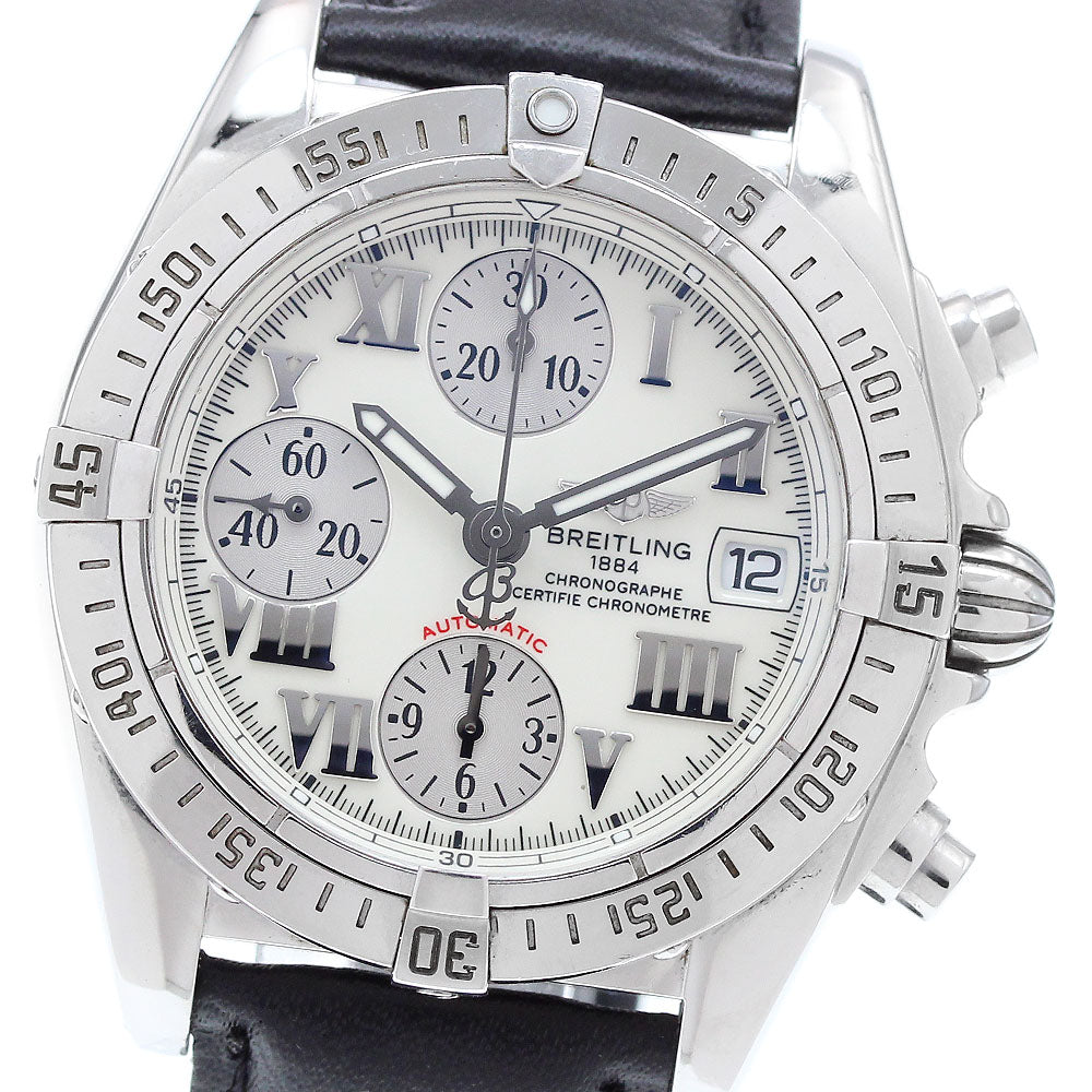 BREITLING Chrono cockpit A13358 Date White / Silver Dial Automatic Men's_906738