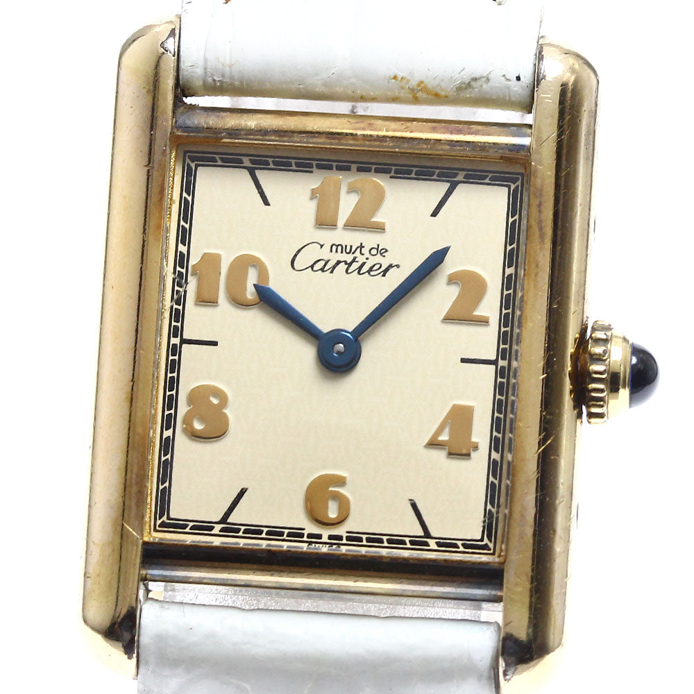CARTIER Must tank SM beige Dial Quartz Ladies Watch_906756