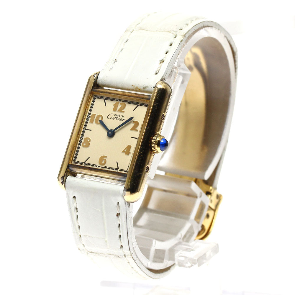 CARTIER Must tank SM beige Dial Quartz Ladies Watch_906756