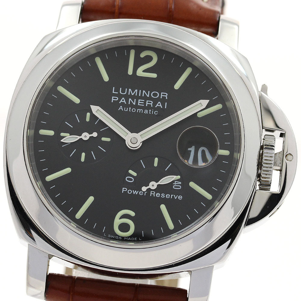 PANERAI Luminor PAM00090 Date power reserve black Dial Automatic Men's Watch_906803