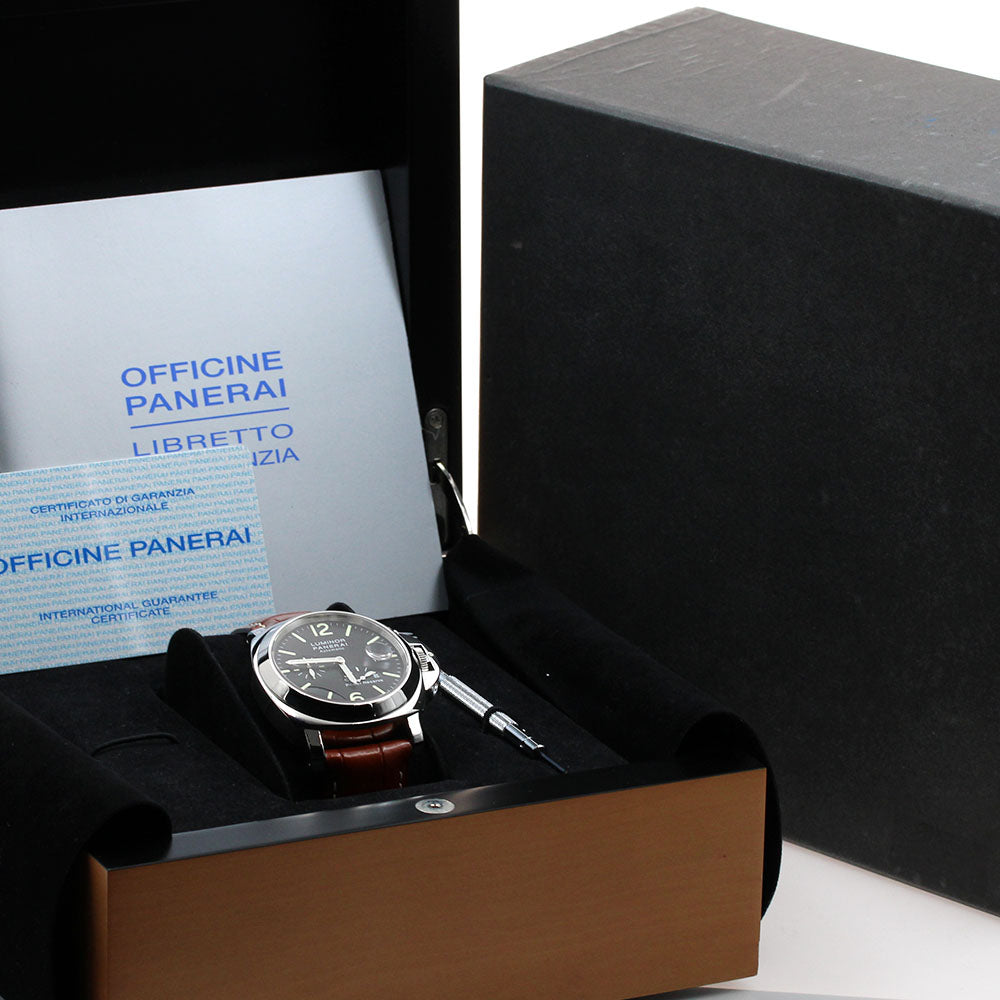 PANERAI Luminor PAM00090 Date power reserve black Dial Automatic Men's Watch_906803