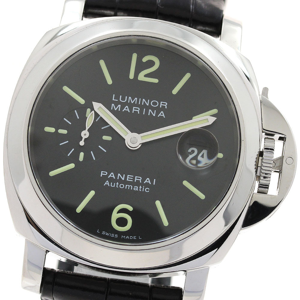 PANERAI Luminor Marina PAM00104 Small Second Date black Dial Automatic Men's Watch_906822
