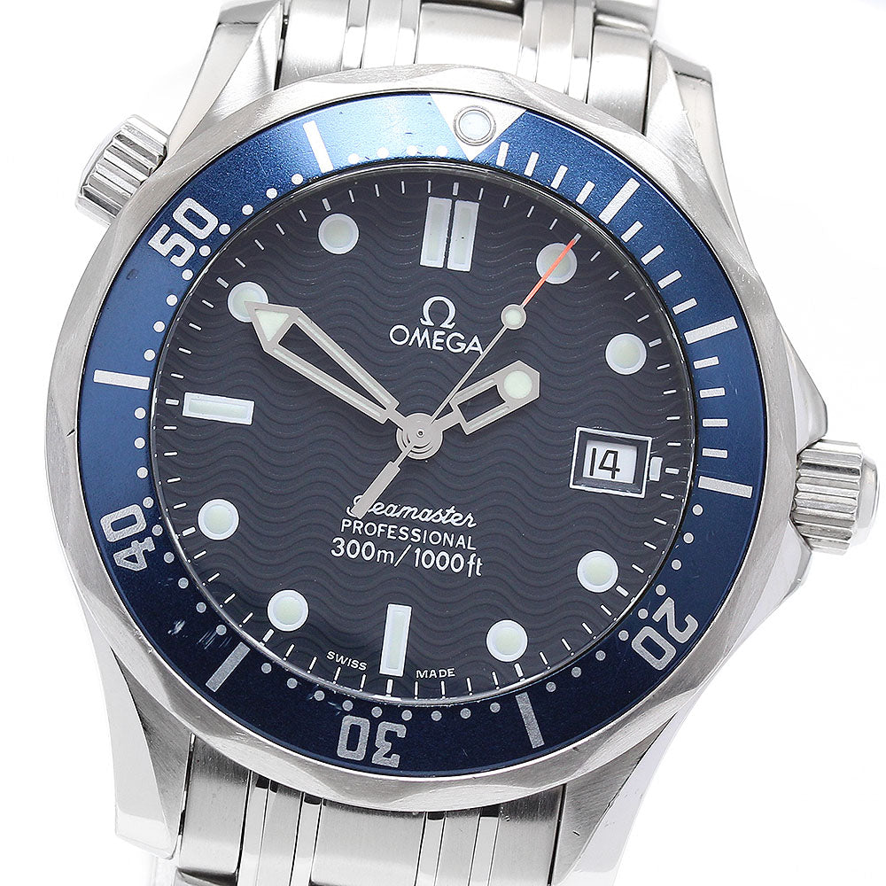 OMEGA Seamaster300 2561.80 Date Navy Dial Quartz Boy's Watch_906853