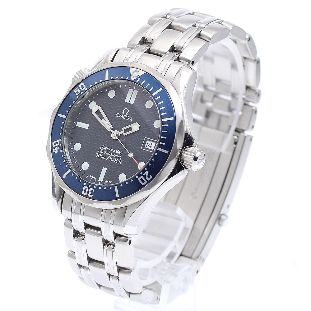 OMEGA Seamaster300 2561.80 Date Navy Dial Quartz Boy's Watch_906853