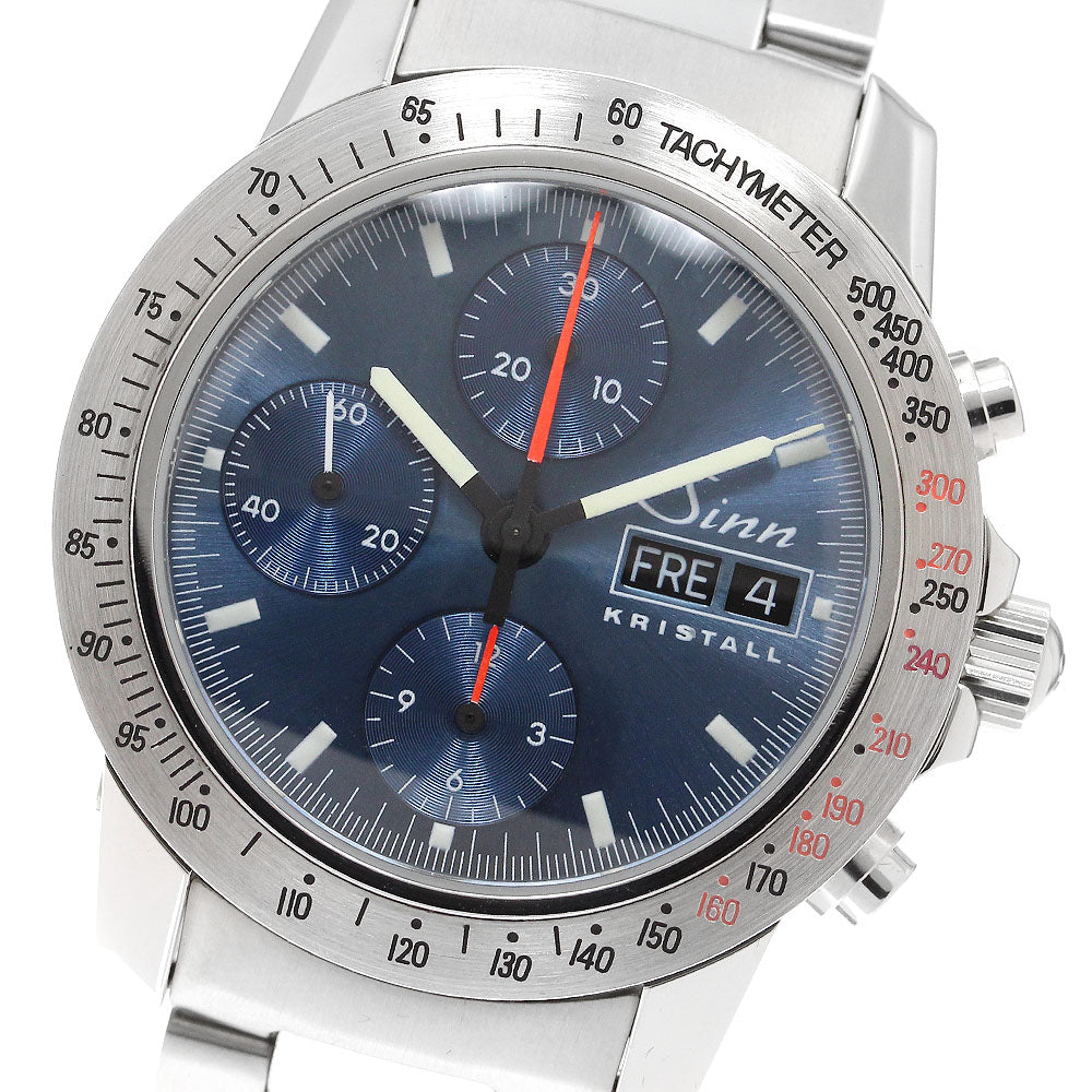 Sinn Crystal Fulda 303.KRISTALL Chronograph Day Date Limited to 1000 pieces worldwide blue Dial Automatic Men's Watch_906909