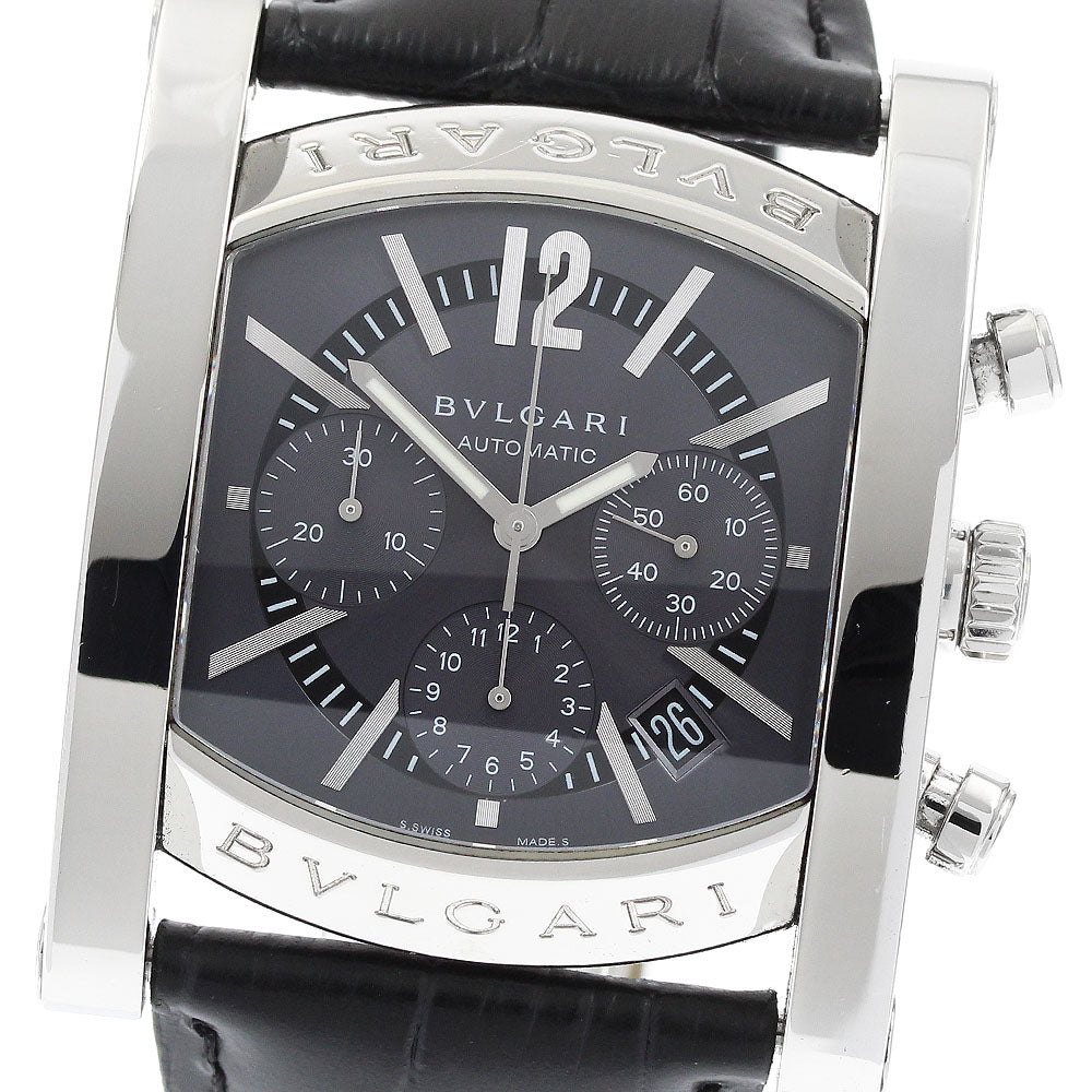BVLGARI Assioma AA48SCH Chronograph Date gray Dial Automatic Men's Watch_906918