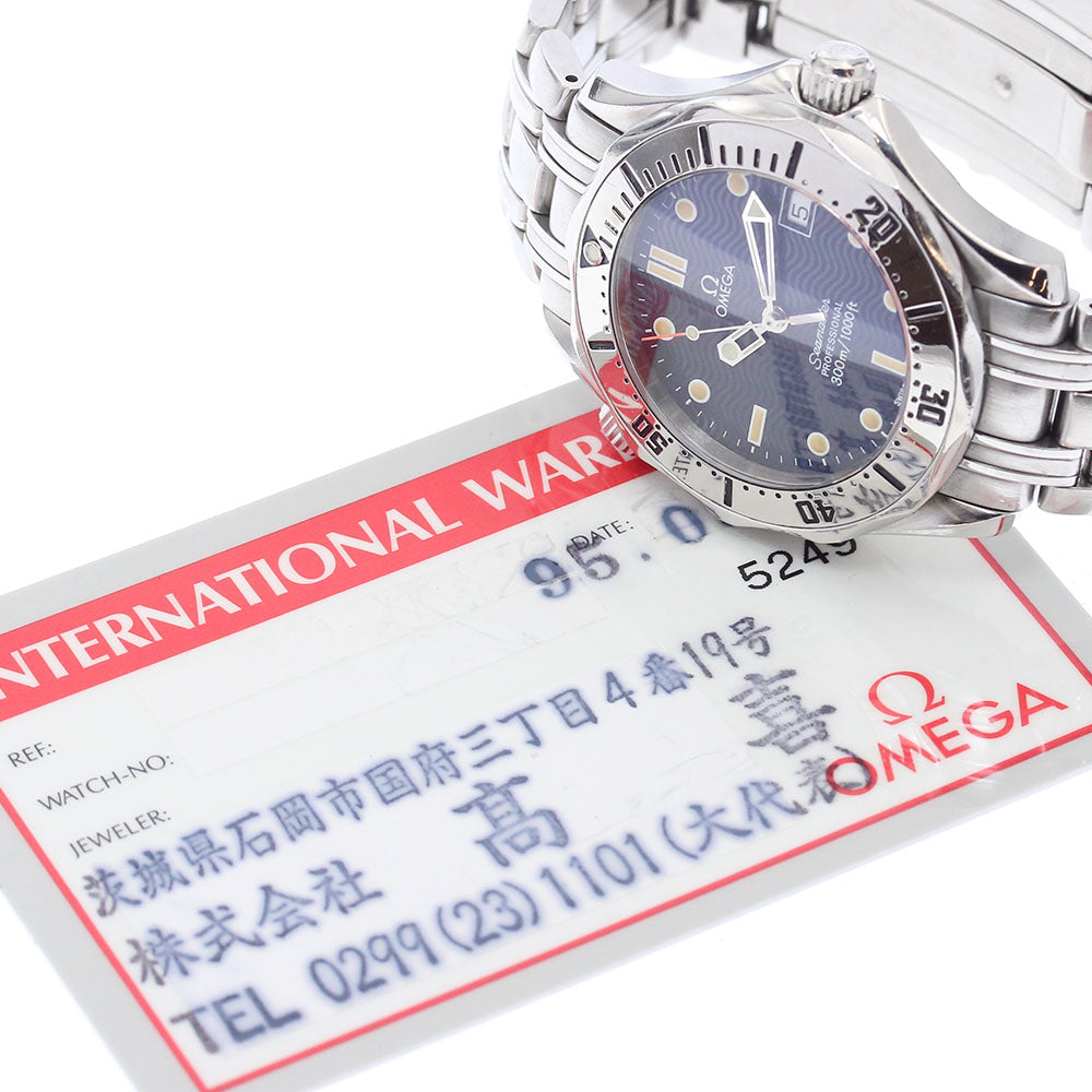 OMEGA Seamaster300 2562.80 Date Navy Dial Quartz Boy's Watch_906937