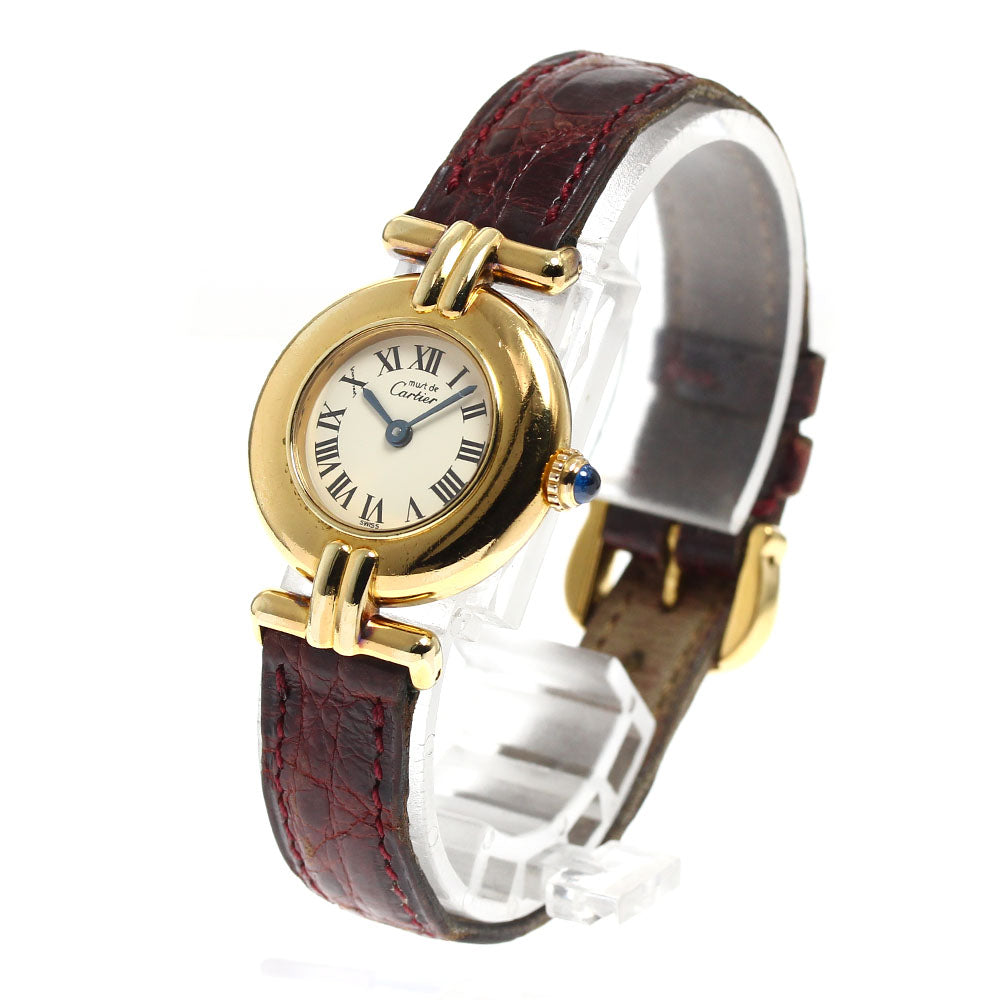 CARTIER Mastocolize SM SV925 beige Dial Quartz Ladies Watch_906938