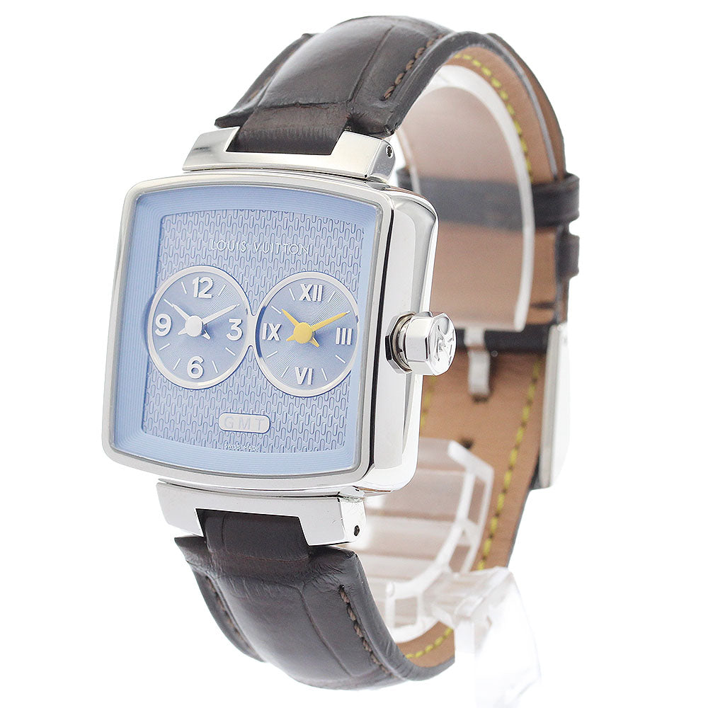 LOUIS VUITTON Speedy Duo Jet GMT Q2371 Ice blue Dial Quartz Ladies Watch_906943