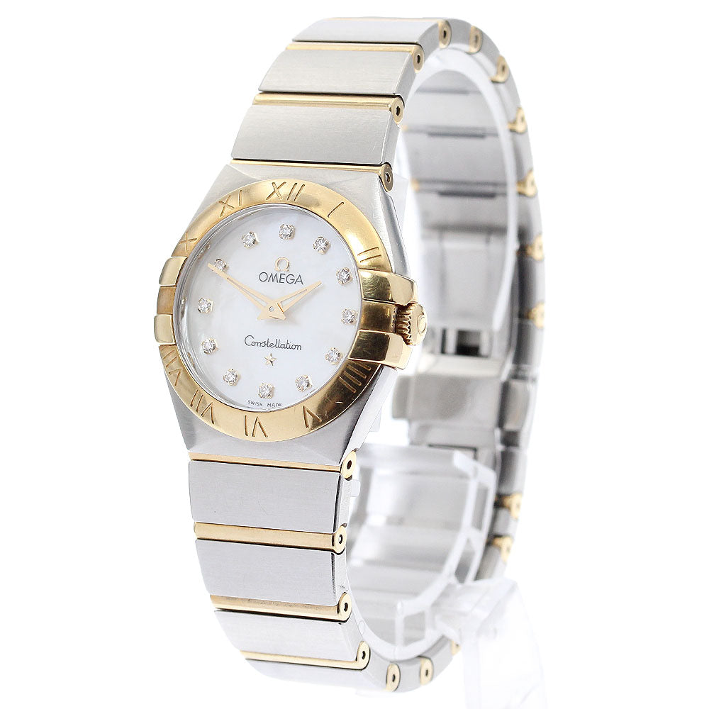 OMEGA Constellation 123.20.27.60.55.004 12P diamond White shell Dial Quartz Ladies Watch_906958