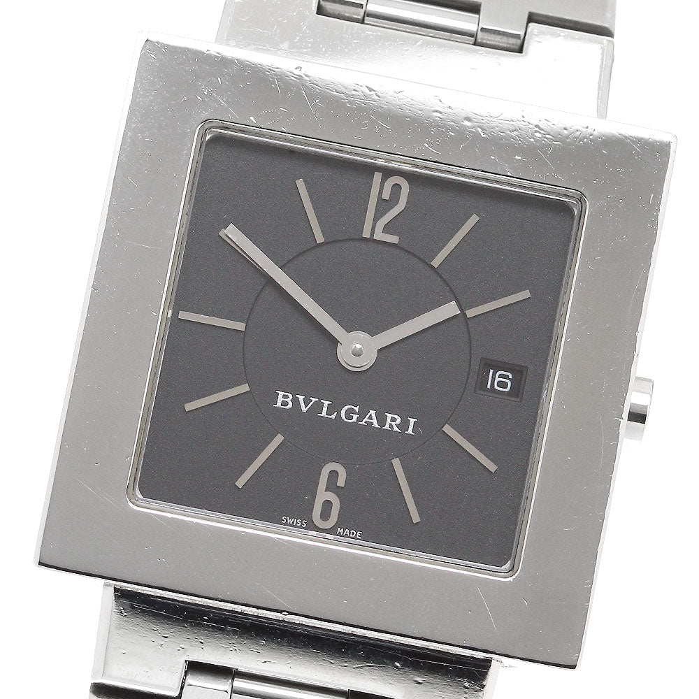 BVLGARI Quadlard SQ29SSD Date black Dial Quartz Boy's Watch_906961