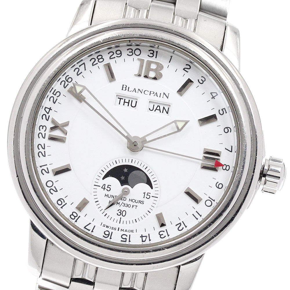 Blancpain Leman 2763-1127A-11 Triple calendar moon phase white Dial Automatic Men's Watch_906962