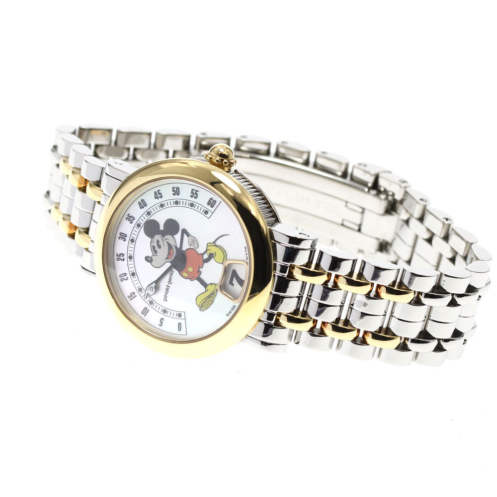 Gerald Genta Retro fantasy G.3622 Mickey Jumping Hour YG2 tone White shell Dial Quartz Boy's Watch_906972