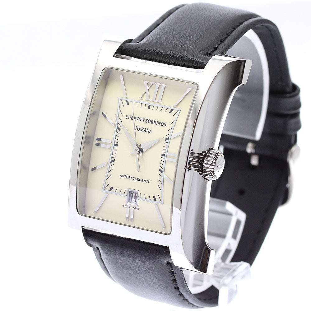 CUERVO Y SOBRINOS Espléndidos Clasico Havana A2412/2 Date AT Men's Watch_906990