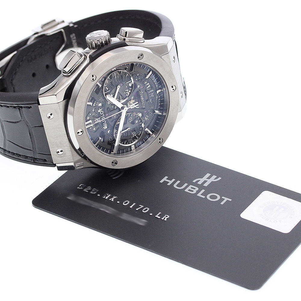 HUBLOT Classic fusion aero 525.NX.0170.LR Chronograph titanium skeleton Dial Automatic Men's Watch_907023