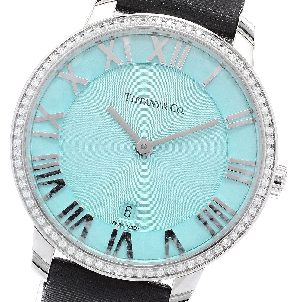 TIFFANY&Co. Atlas 2 hand date diamond bezel Quartz Ladies Watch_907050