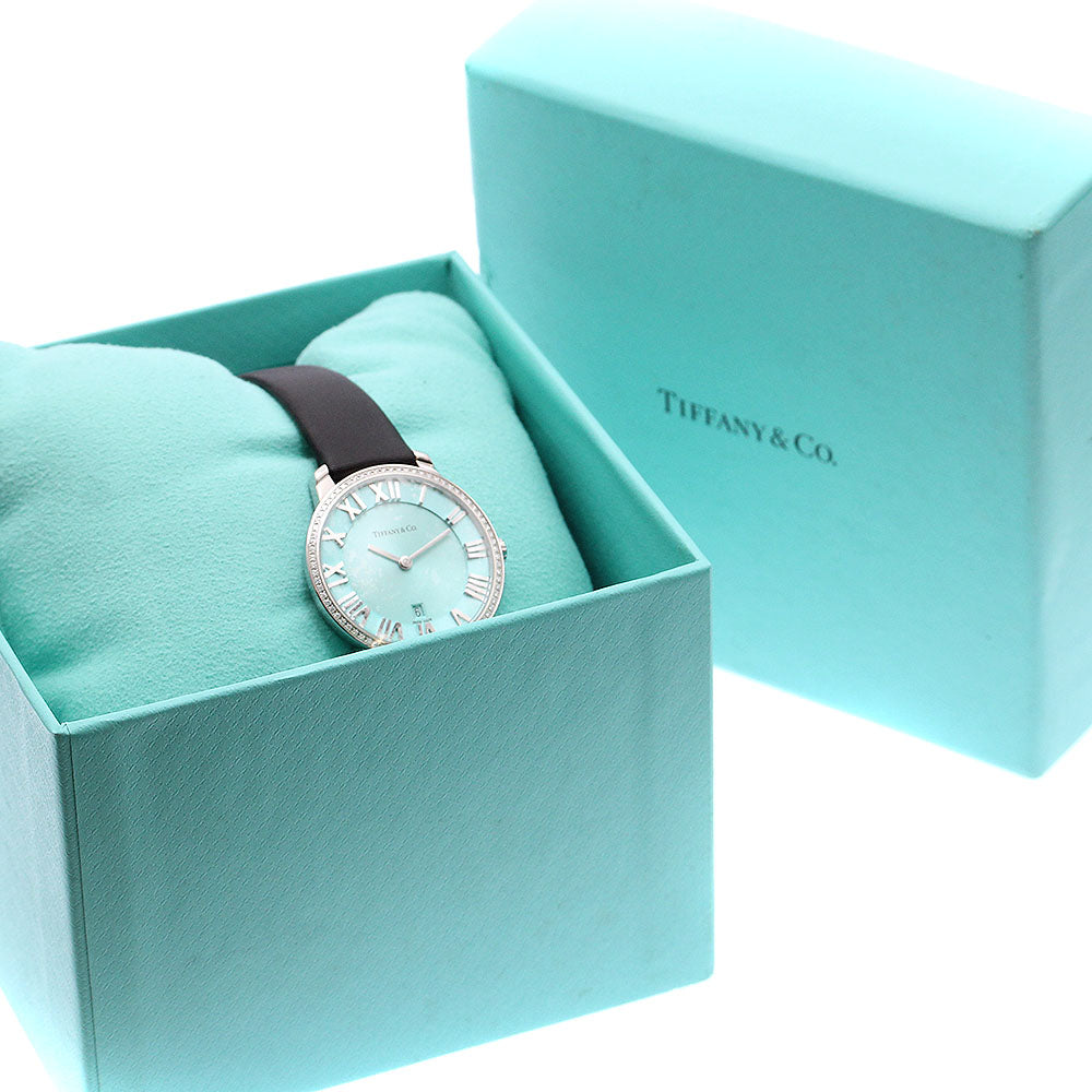 TIFFANY&Co. Atlas 2 hand date diamond bezel Quartz Ladies Watch_907050