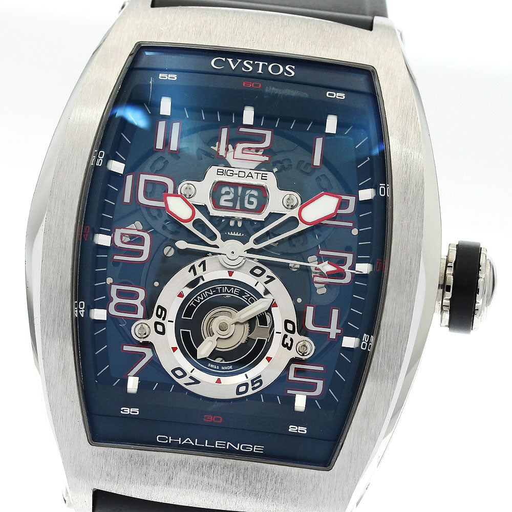 CVSTOS Challenge twin time CVT-TW-T2 ST Date black Dial Automatic Men's Watch_907051