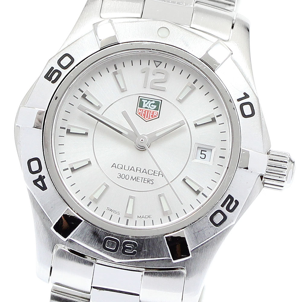 TAG HEUER Aqua racer WAF1412 Date Silver Dial Quartz Ladies Watch_907057