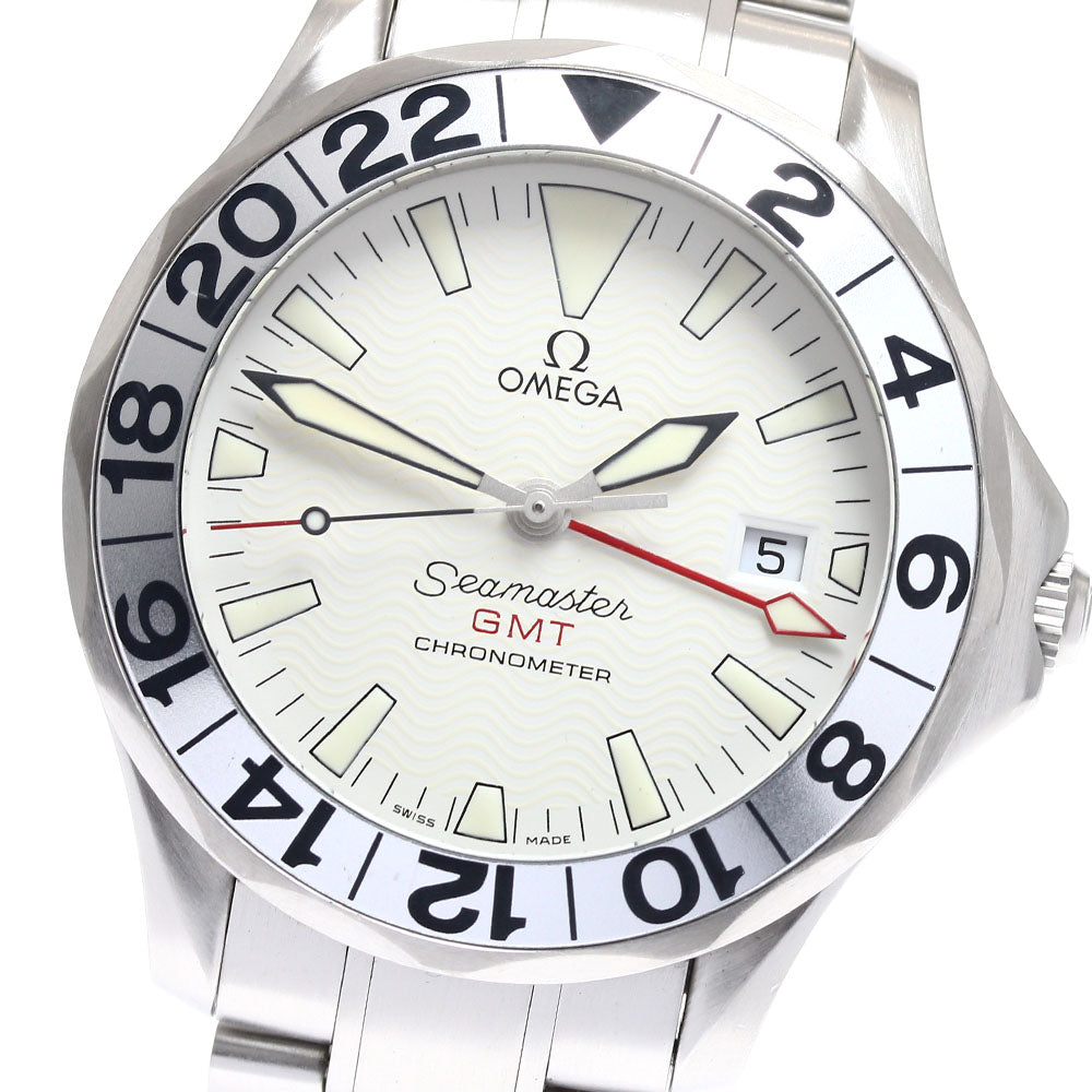 OMEGA Seamaster300 2538.20 GMT date white Dial Automatic Men's Watch_907061