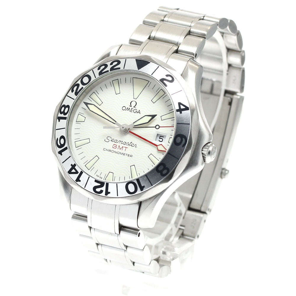 OMEGA Seamaster300 2538.20 GMT date white Dial Automatic Men's Watch_907061