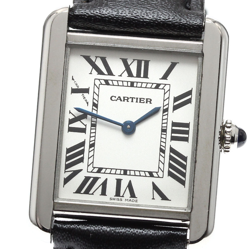 CARTIER Tank solo SM W1018255 Silver Dial Quartz Ladies Watch_907068