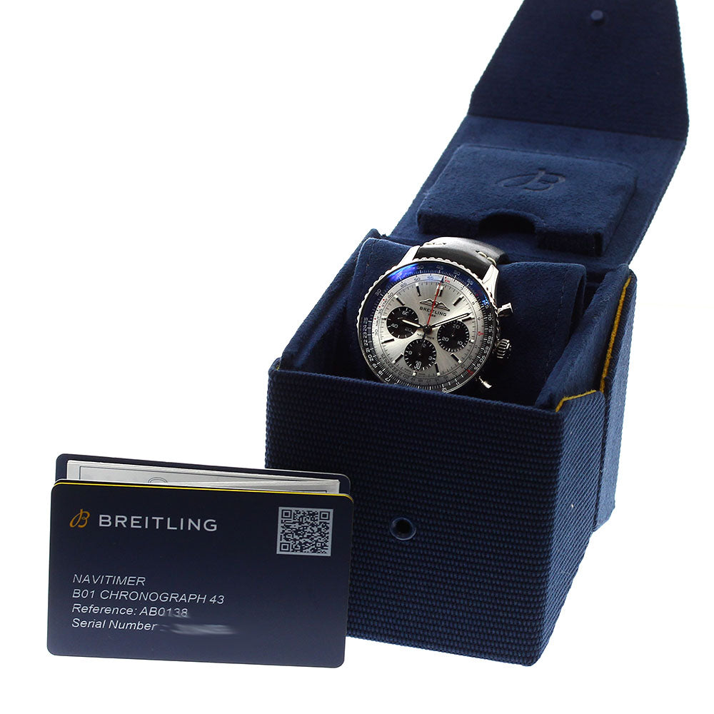 BREITLING Navitimer AB0138 Chronograph Silver Dial Automatic Men's Watch_907069