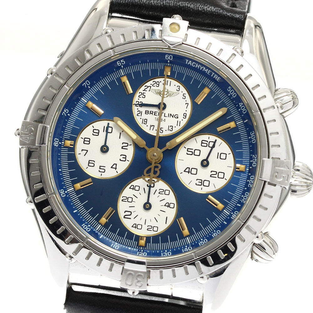 BREITLING Cockpit airborne A33012 Date Blue / Silver Dial Automatic Boy's_907070